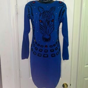 Beautiful vintage zebra sweater dress
